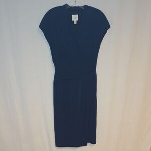 Suzi Chin for Maggy Boutique Elegant Navy Midi Dress